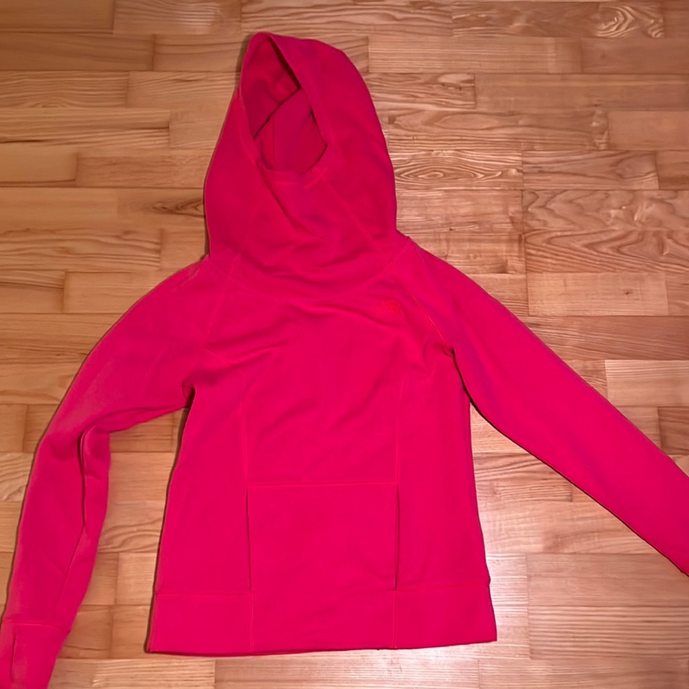 Pink north face hoodie